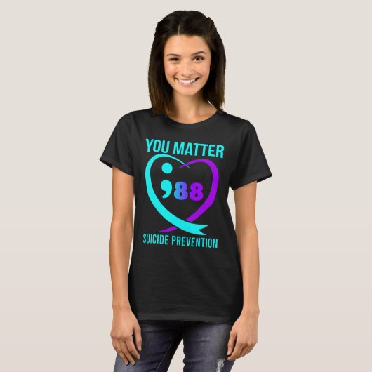 You Matter 988自殺防止認識度 Tシャツ (正面フル)