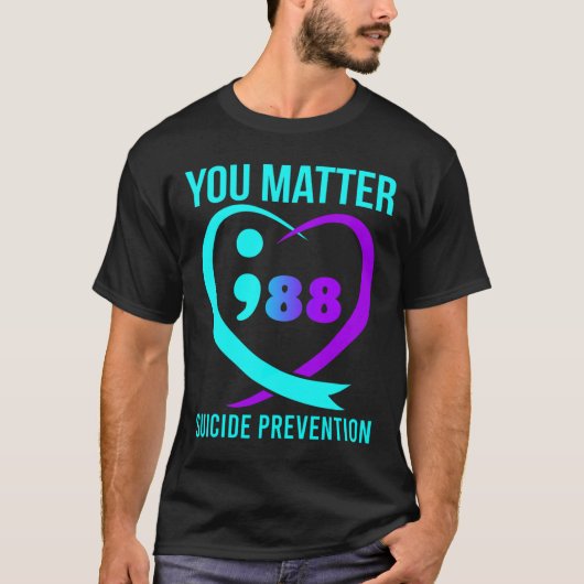 You Matter 988自殺防止認識度 Tシャツ (正面)