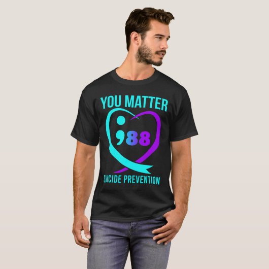 You Matter 988自殺防止認識度 Tシャツ (正面フル)