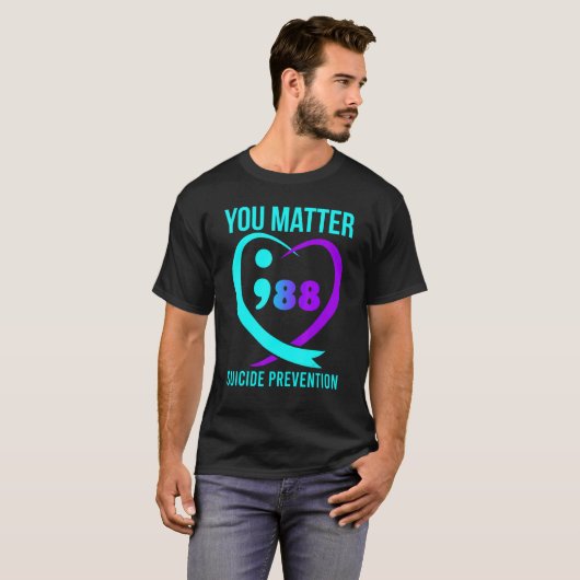 You Matter 988 Suicide Prevention Awareness Tシャツ (正面フル)