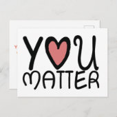 You Matter Anonymous "Secret Sender" Postcard ポストカード (正面/裏面)