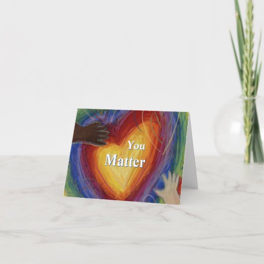 You Matter Hands and Matters DEI Art Greeting Card サンキューカード (正面)