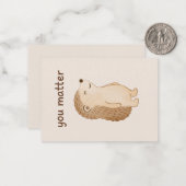 You Matter Hedgehog Encouragement Note Card ノートカード (正面/裏面インサイチュ)