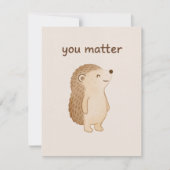 You Matter Hedgehog Flat Note Card ノートカード (正面)