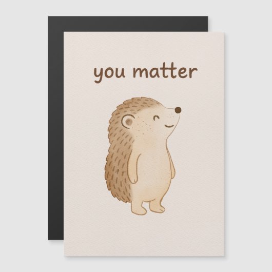 You Matter Hedgehog Magnet Card マグネット招待状 (正面/裏面)