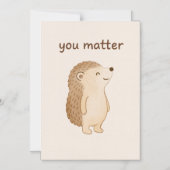 You Matter Hedgehog Magnet Card マグネット招待状 (正面)