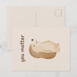 You Matter Hedgehog Postcard ポストカード