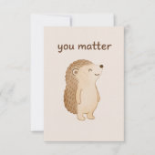 You Matter Hedgehog Thank You Card サンキューカード (正面)