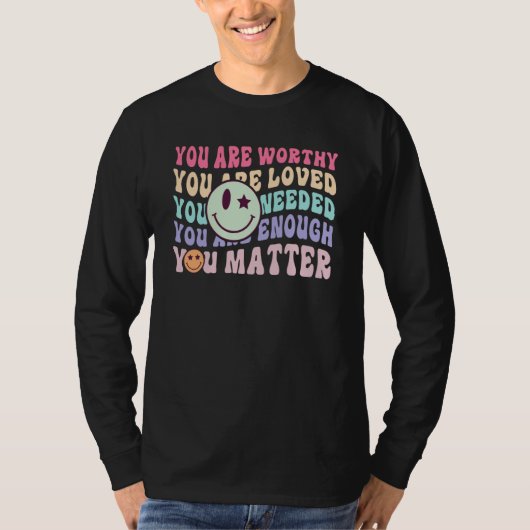 You Matter Kindness Groovy Kind Positive Thankful  Tシャツ (正面)