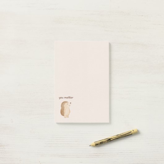 You Matter Minimal Hedgehog Post-it Notes ポストイット (デスク上)