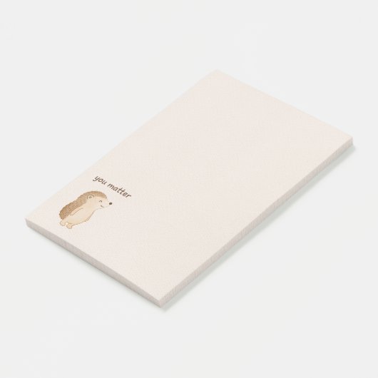 You Matter Minimal Hedgehog Post-it Notes ポストイット (アングル)