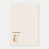 You Matter Minimal Hedgehog Post-it Notes ポストイット (正面)