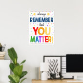 You Matter Rainbow Classroomポスター ポスター (ホームオフィス)
