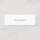 YOU MATTER SELF TALKミニカードNo. 1 スキニー名刺 (正面)