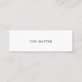 YOU MATTER SELF TALKミニカードNo. 1 スキニー名刺