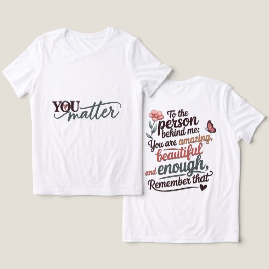 You Matter Tri-Blend Shirt トライブレンドＴシャツ (デザイン正面&裏面)