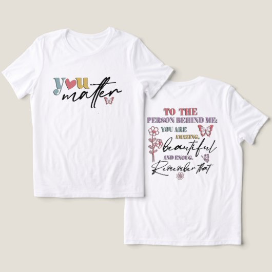 You Matter Tri-Blend Shirt トライブレンドＴシャツ (デザイン正面&裏面)