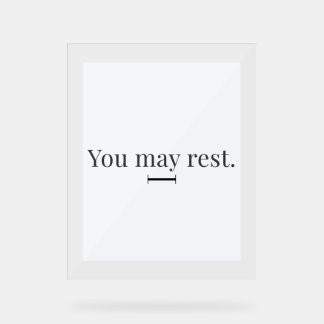 "You May Rest" Acrylic Desk Sign アクリルサイン
