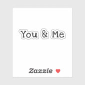 You & Me」かわいいラブことわざ シール (シート)