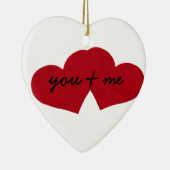 「You & Me」ハートオーナメント セラミックオーナメント (右)