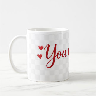 You + Me = ❤️ マグカップ - ロマンチックなバレンタインデーのギフト