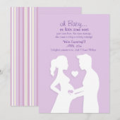 You + Me =妊娠3回の告知 招待状 (正面/裏面)