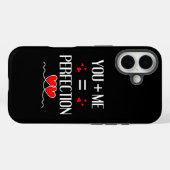 You + Me =完璧 – かわいいカップルデザイン Case-Mate iPhoneケース (裏面 (横))