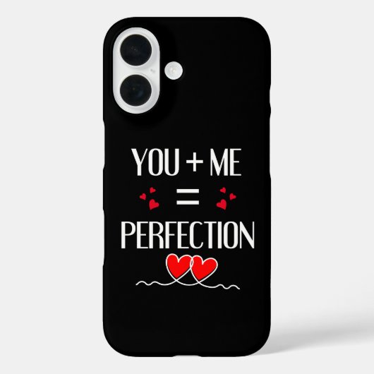 You + Me =完璧 – かわいいカップルデザイン Case-Mate iPhoneケース (裏面)