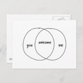 You Me 素晴らし Venn図 ポストカード (正面/裏面)
