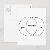 You Me 素晴らし Venn図 ポストカード (正面/裏面)