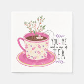 You Me And A Cup Of Tea Quote  スタンダードカクテルナプキン (正面)