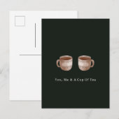 You, Me And A Cup Of Tea Quote And Illustration ポストカード (正面/裏面)