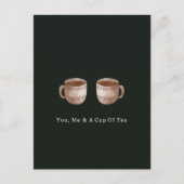 You, Me And A Cup Of Tea Quote And Illustration ポストカード (正面)