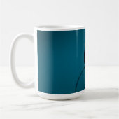 「You & Me - Blue ミニマル Love mug コーヒーマグカップ (左)