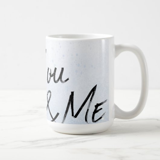 「You & Me - Blue ミニマル Love mug コーヒーマグカップ (右)