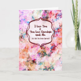 You, Me & Chocolate – Funny Anniversary  カード