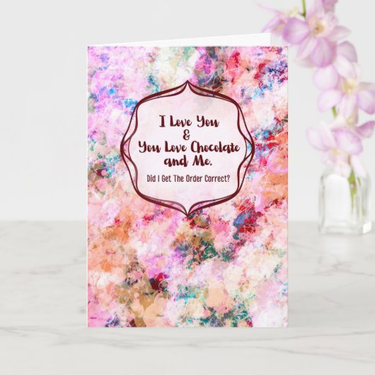 You, Me & Chocolate – Funny Anniversary  カード (蘭)