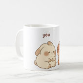 You & Me Cute Bunny Mug コーヒーマグカップ (正面左)