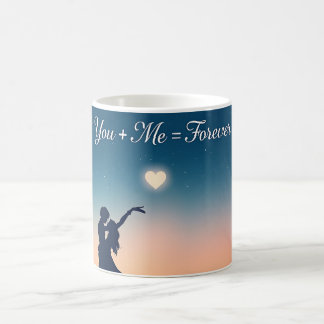 You + Me = Forever Mug コーヒーマグカップ
