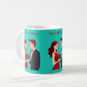 You + Me = Forever Romantic Couple Mug コーヒーマグカップ (正面左)