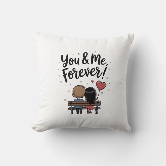 You & Me Forever Romantic Pillow クッション (正面)