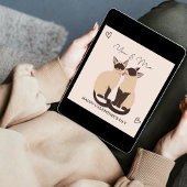 You & Me Happy Feline Friends Valentine's Day Card 招待状