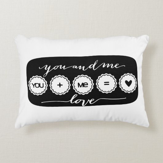 You + Me = Love装飾用クッション アクセントクッション (正面)