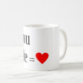You + Me = Love Mug コーヒーマグカップ (正面右)