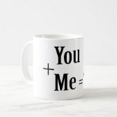 You + Me = Love Mug コーヒーマグカップ (正面左)