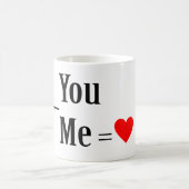 You + Me = Love Mug コーヒーマグカップ (中央)