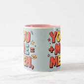 You + me = meh ツートーンマグカップ (中央)