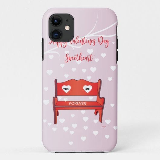 You-Me-on-a-Bench-Valentinesの日 Case-Mate iPhoneケース (裏面)