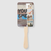 You & Me. Photo Collage of Memories.木目パネル ハンドファン (正面)