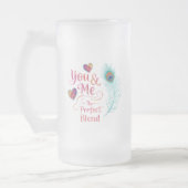 You & Me - The Perfect Blend | ロマンチック フロストグラスビールジョッキ (左)